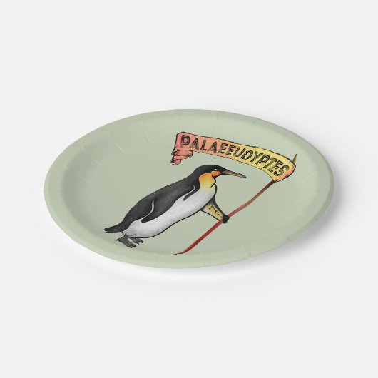 Paläeudyptes Extinct Pinguin Pappteller (Schrägansicht)