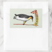 Paläeudyptes Extinct Pinguin Rechteckiger Aufkleber (Tasche)