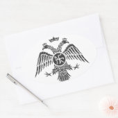 Palaiologos Eagle Ovaler Aufkleber (Umschlag)