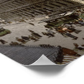 Palais de la Bourse, Lyon 1900, Antique Frankreich Poster (Ecke)