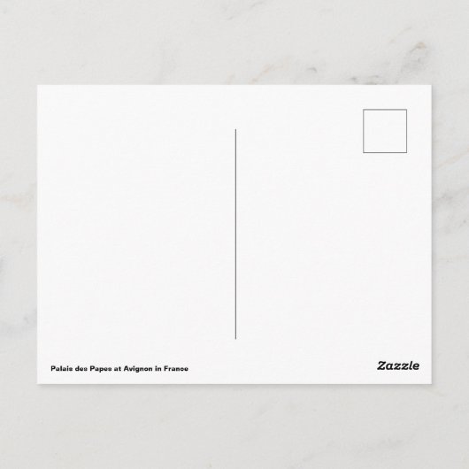 Palais des Papes in Avignon (Frankreich) Postkarte (Rückseite)