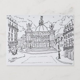Palais Garnier Opernhaus Paris, Frankreich Postkarte