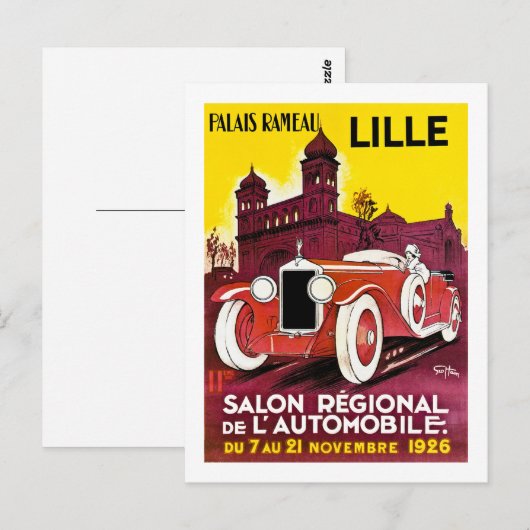 Palais Rameau - Lille - Auto-Werbung - 1926 Postkarte (Vorne/Hinten)