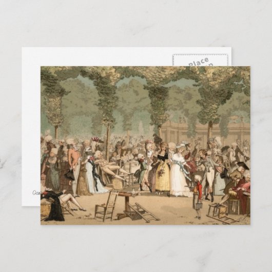 Palais Royal Aristocrats Garden 1700 Postkarte (Vorne/Hinten)