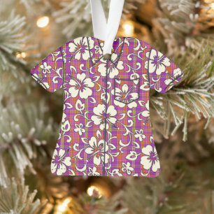 Palaka Pareau Hawaiianischer Karo Hibiskus Aloha S Ornament