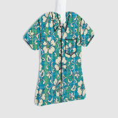 Palaka Pareau Hawaiianischer Karo Hibiskus Aloha S Ornament (Vorderseite)