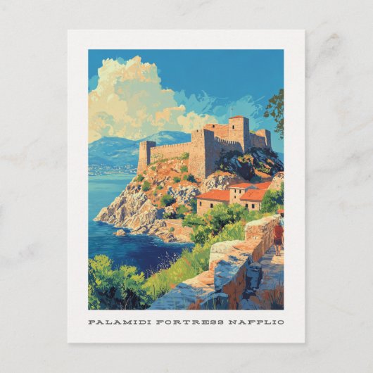 Palamidi Festung Nafplio Griechenland Reisen Postk Postkarte (Vorderseite)
