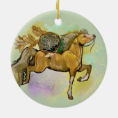 Palamino Dreamcatcher Horse Keramik Ornament (Hinten)