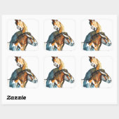 paläolithisch quadratischer aufkleber (Blatt)