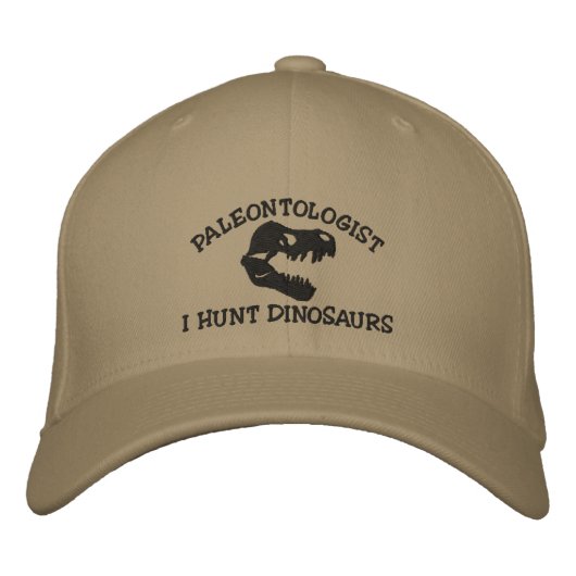 Paläontologe "I Hunt Dinnosaurs" bestickte Cap Baseballkappe (Vorderseite)