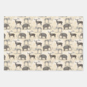Paläontologe Wooly Mammoth und Giant Irish Elk Geschenkpapier Set (Vorderseite 2)