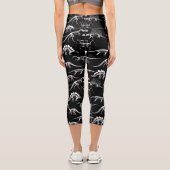 Paläontologie-Halloween-Dinosaurierfossilien Capri Leggings (Rückseite)