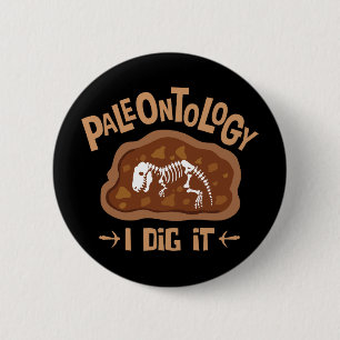 Paläontologie I Dies Dinosaurier Knochen Lover Button
