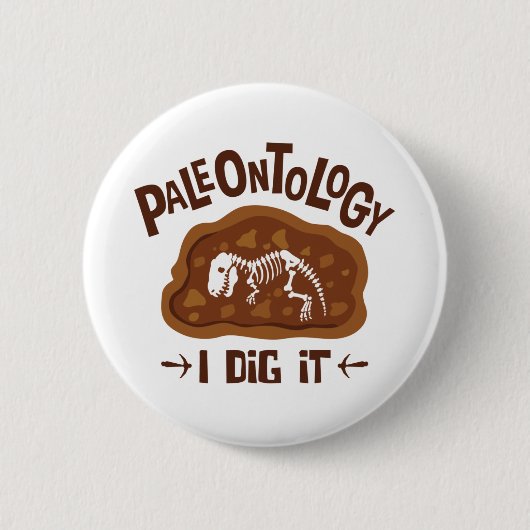 Paläontologie I Dig It Paläontologe Dinosaurier Bo Button (Vorderseite)
