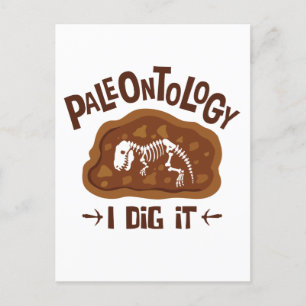Paläontologie I Dig It Paläontologe Dinosaurier Bo Postkarte