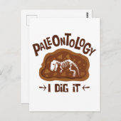 Paläontologie I Dig It Paläontologe Dinosaurier Bo Postkarte (Vorne/Hinten)