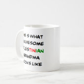 paläsische Oma, phantastisch Kaffeetasse (Vorderseite Links)