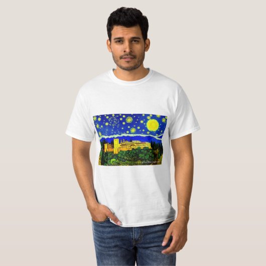 Palast Alhambra auf einem T - Shirt (Vorne ganz)