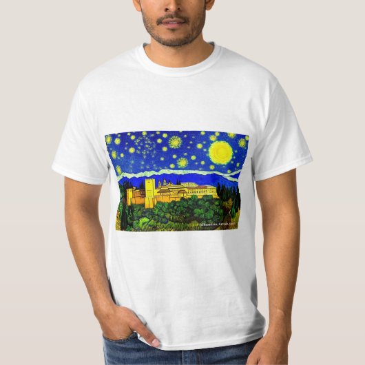 Palast Alhambra auf einem T - Shirt (Vorderseite)