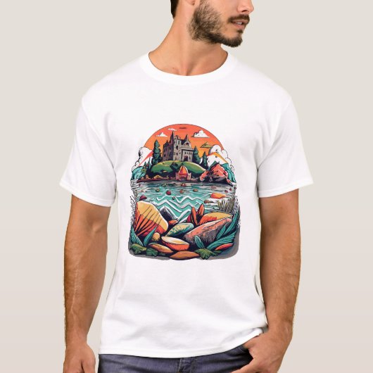 Palast am Fluss T-Shirt (Vorderseite)