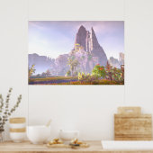 Palast auf dem Berg Poster (Küche)