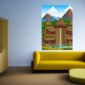 Palast Aztec | AI Art Poster