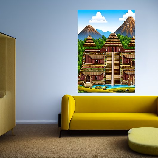 Palast Aztec | AI Art Poster