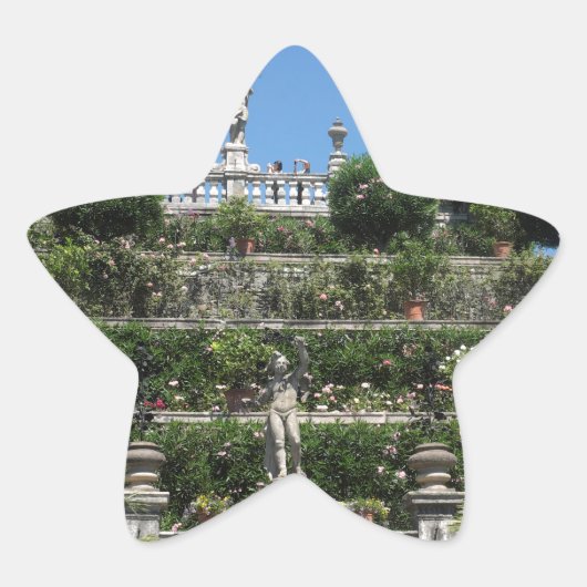 Palast Borromeo in Stresa, Italien Stern-Aufkleber (Vorderseite)