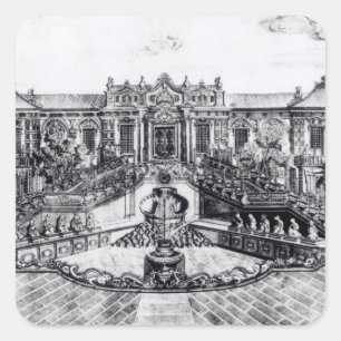 Palast der Ruhe des Meeres und der Wasseruhr, Quadratischer Aufkleber