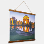 Palast der Schönen Künste am Abend Wandteppich Mit Holzrahmen (Gewinkelt)