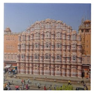Palast der Winde (Hawa Mahal), Jaipur, Indien, Fliese