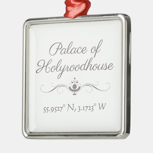 Palast des Holyroodhouse Latitude Longitude Ornament Aus Metall (Links)