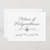 Palast des Holyroodhouse Latitude Longitude Postkarte (Vorne/Hinten)