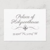 Palast des Holyroodhouse Latitude Longitude Postkarte (Vorderseite)