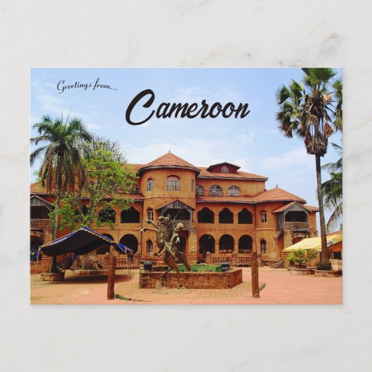 Palast des Sultan von Bamoun in Foumban Kamerun Postkarte (Vorderseite)