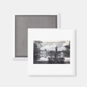 Palast Fontainebleau, Frankreich 1910 Vintag Magnet (Vorderseite/Rückseite)