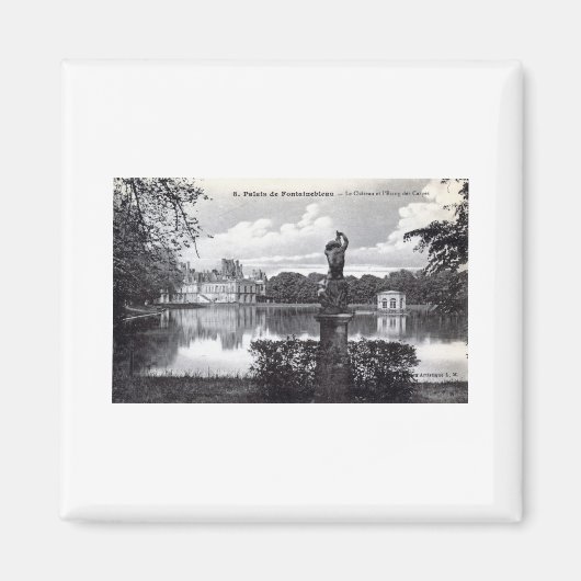 Palast Fontainebleau, Frankreich 1910 Vintag Magnet (Vorne)
