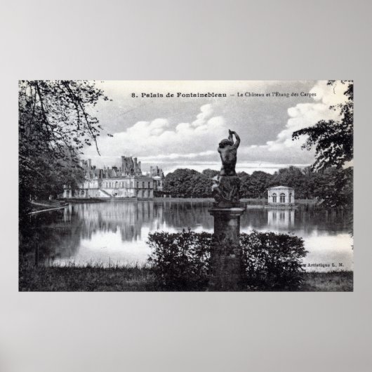 Palast Fontainebleau, Frankreich 1910 Vintag Poster (Vorne)