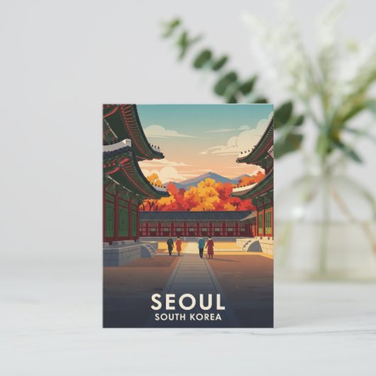 Palast in Seoul, Südkorea Postkarte (Stehend Vorderseite)