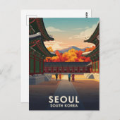 Palast in Seoul, Südkorea Postkarte (Vorne/Hinten)
