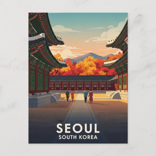 Palast in Seoul, Südkorea Postkarte (Vorderseite)