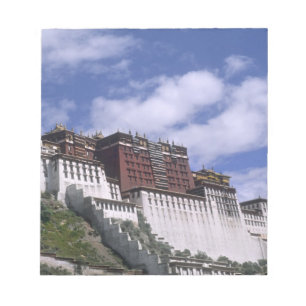 Palast Potala auf den Bergen Zuhause des Dalai Notizblock