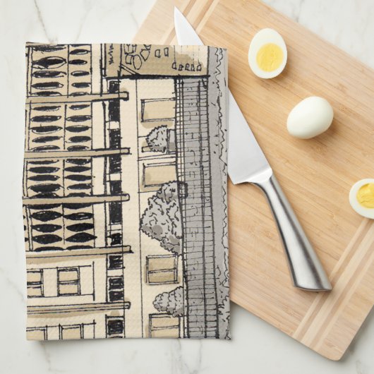 Palast Saigon Vietnam Geschirrtuch (Viertel Falte)