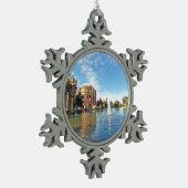 Palast Sans Fransisco von schönen Künsten Schneeflocken Zinn-Ornament (Links)