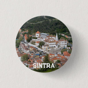 Palast Sintra von oben in Sintra, Portugal Button