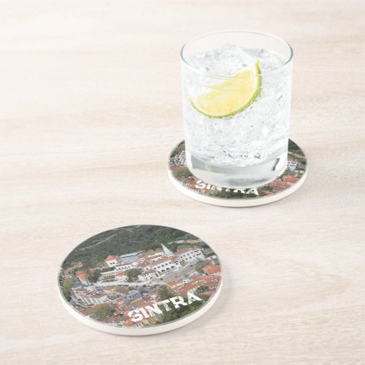 Palast Sintra von oben in Sintra, Portugal Getränkeuntersetzer (Seite)