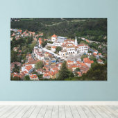 Palast Sintra von oben in Sintra, Portugal Leinwanddruck (Insitu (Holzboden))