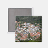 Palast Sintra von oben in Sintra, Portugal Magnet (Vorderseite/Rückseite)