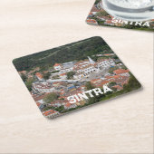 Palast Sintra von oben in Sintra, Portugal Rechteckiger Pappuntersetzer (angewinkelt)