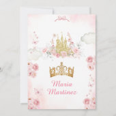Palast Spanisch Rosa Prinzessin 15 Años Einladung (Rückseite)